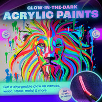 Thumbnail for neon nights Glow in The Dark | Luminescent | Phosphorescent | Self-Luminous Paint - Set of 8