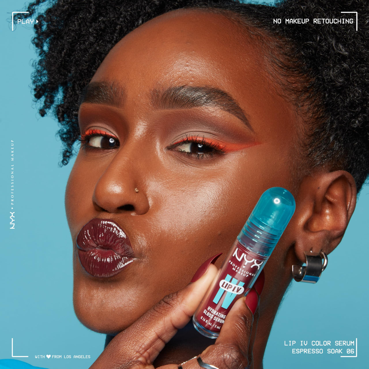 NYX PROFESSIONAL MAKEUP Lip IV Hydrating Glossy Lip Stain with 12HR Hydration - Berry Thirsty (Red)