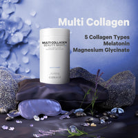 Thumbnail for Codeage Multi Collagen Protein Beauty Night - Melatonin, Magnesium Bisglycinate, 5-HTP, L-Theanine, English Lavender Flower, Bone Broth - Vitamins - Supplement - Sleep Pills - Non-GMO - 150 Capsules