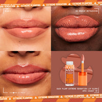 Thumbnail for NYX PROFESSIONAL MAKEUP Duck Plump High Pigment Lip Gloss, Lip Plumper Gloss with Spicy Ginger - Apri-caught