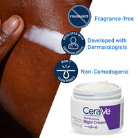 Thumbnail for CeraVe Skin Renewing Night Cream, Niacinamide, Peptide Complex, and Hyaluronic Acid Moisturizer for Face, 1.7 Ounce, Packaging may Vary
