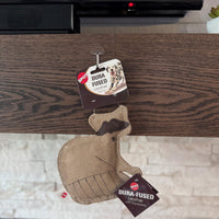 Thumbnail for SPOT Dura-Fused Leather Raccoon Dog Toy – Real Leather & Jute Fabric, Double-Stitched & Durable, Squeaky Interactive Chew Toy for Moderate Chewers, Small & Medium Dogs, Soft Stuffed Fetch Toy, 7.25in