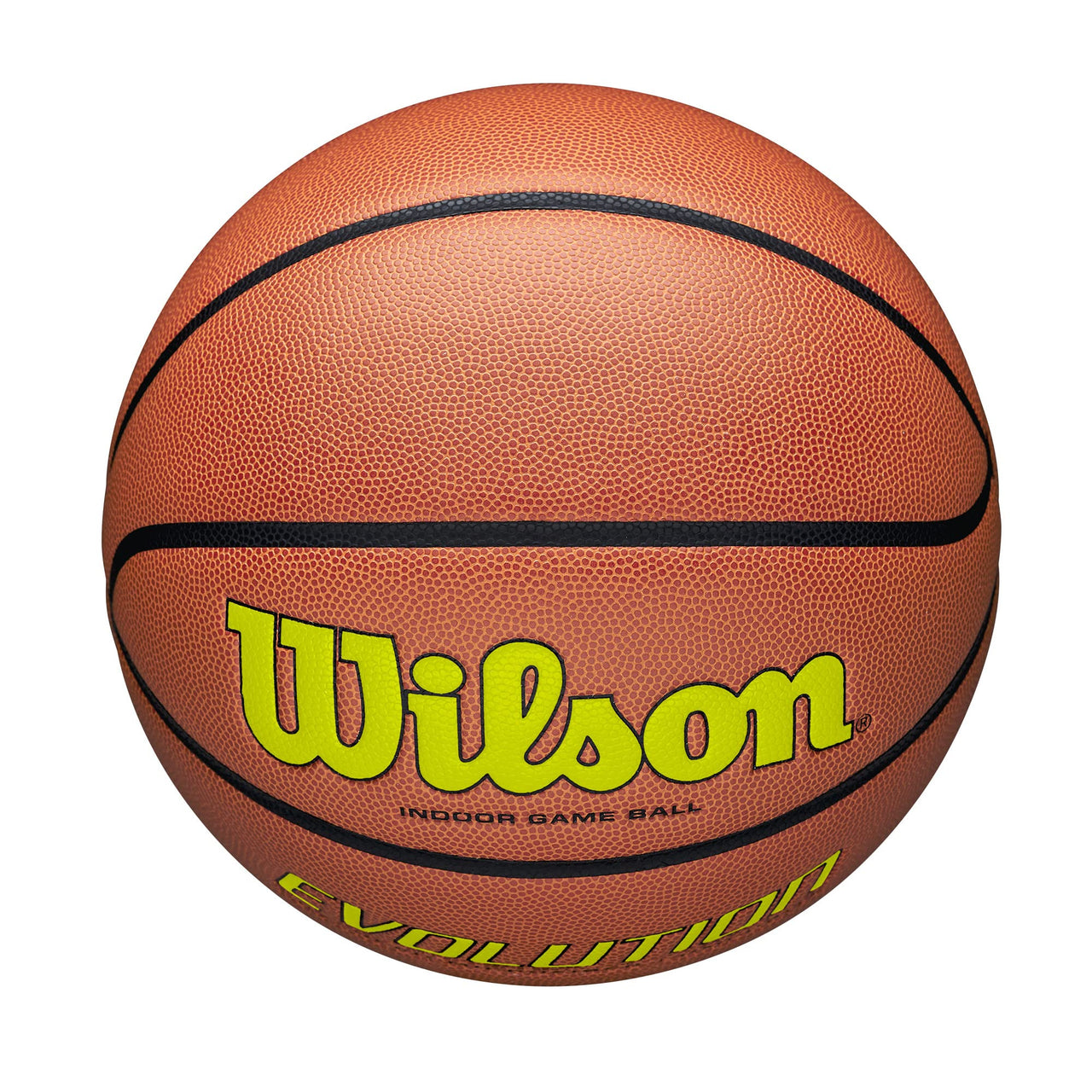 WILSON Evolution Game Basketball - Optic Yellow, Size 7 -29.5"