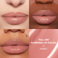 Thumbnail for Buxom Full-On Plumping Lip Polish, Tinted Lip Plumper Gloss with Peptides & Vitamin E, High-Shine Lip Gloss that Nourishes, Vegan, AP Sandy (Nude Pink Shimmer)