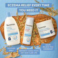 Thumbnail for Aveeno Eczema Therapy Daily Moisturizing Body Cream for Sensitive Skin, Soothing Eczema Relief Cream, Colloidal Oatmeal & Ceramide for Dry & Itchy Skin, Steroid- & Fragrance-Free, 12 oz