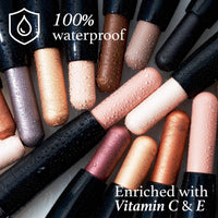 Thumbnail for Julep Eyeshadow 101 Crème-to-Powder Waterproof Eyeshadow Stick Duo – Long-Lasting, Crease-Proof, Easy Apply with Built-in Smudger - Sand Shimmer and Smoky Tawny Matte