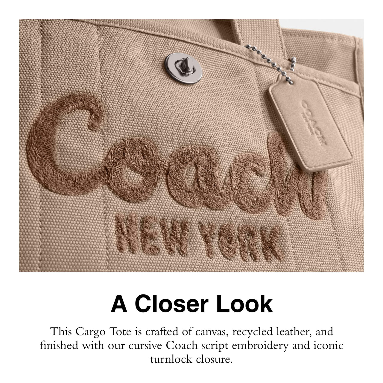 COACH Cargo Tote, Dark Natural