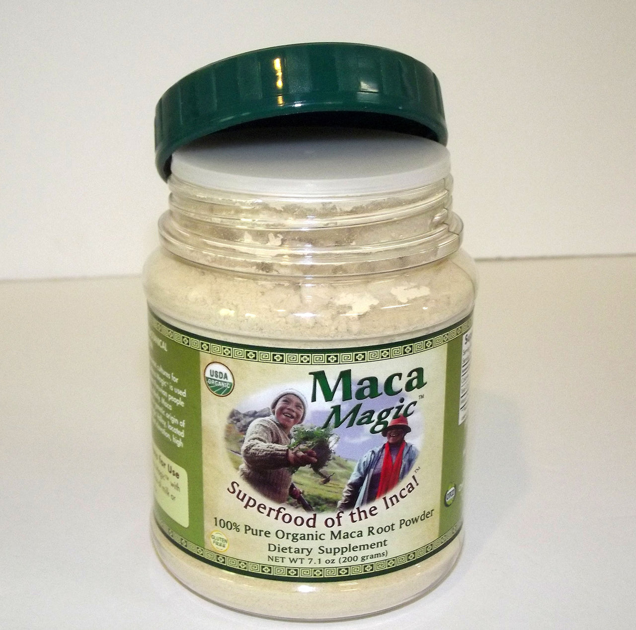 Maca Magic 100 Percent Pure USDA Organic Maca Root Powder in Wide Mouth Jar (7.1 OZ)