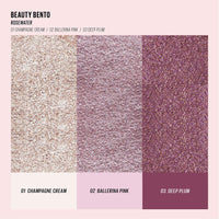 Thumbnail for Kaja Beauty Bento Collection - Bouncy Eyeshadow Trio | Plum Rosy Tones, Travel Size, 01 Rosewater, 2019 Allure Best of Beauty Award, 0.03 Oz
