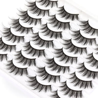 Thumbnail for Losha Eyelashes Natural Look Faux Mink Lashes Pack Handmade Fluffy False Eyelashes 14 Pairs Cat Eye Lashes (54)
