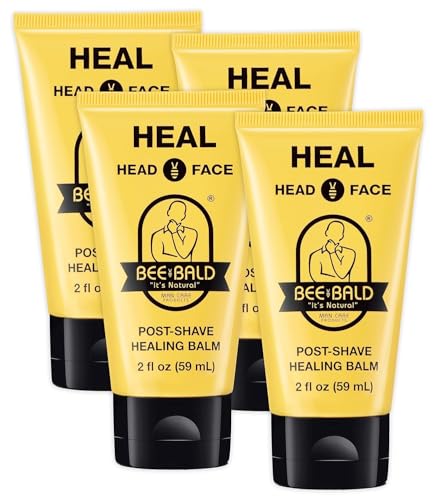 Image 4 of 2 Fl Oz (Pack of 4) for the product Bee Bald HEAL Aftershave Balm for Men