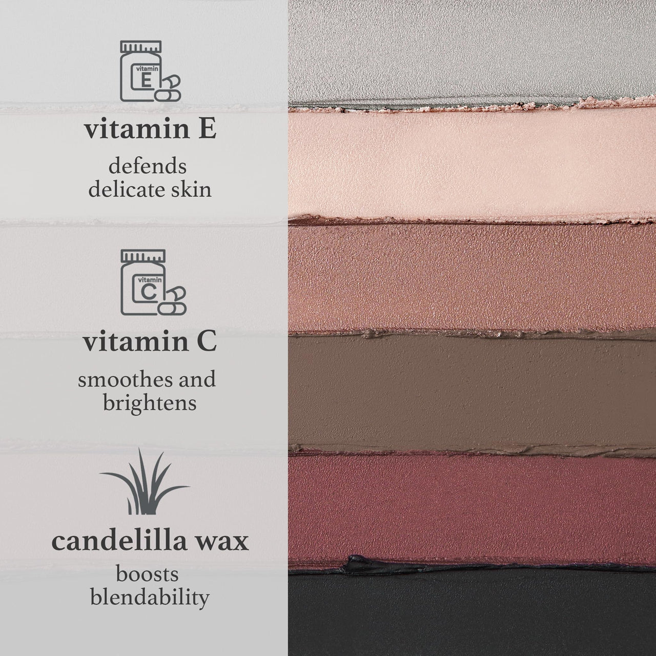 Julep Eyeshadow 101 Palette-Style Crème-to-Powder Waterproof Eye Sticks – Moonlight – Long-Lasting, Crease-Proof, 6 Piece Eyeshadow Set with Built-in Smudger