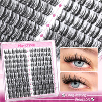 Thumbnail for Natural Lash Clusters Spiky Eyelash Extensions Wispy Individual Lashes Manga Eyelash Individuals 120 Pcs CC-Curly Cluster Eyelash Extensions 10-16MM Mixed DIY Lash Extensions by Mavphnee