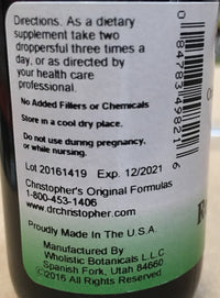 Thumbnail for Christopher's Original Formulas Female Reproductive Formula 2 oz Liquid