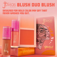 Thumbnail for Juvia's Place Blushed Duo Blush Volume6 - Radiant Shimmer Makeup Two Tone Pigmented Buildable Pressed Mineral Powder - Rosy Natural Cheeks Face Glow Highlight Matte Fresh Finish for All Skin Color