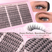 Thumbnail for Goddvenus Lash Clusters Kit Wispy Eyelash Clusters Lashes Natural DIY Lash Extension Kit 10-16mm Cluster Eyelash Extensions Kit 300pcs C Curl Individual Lashes Cluster Eyelash (No Tweezers)