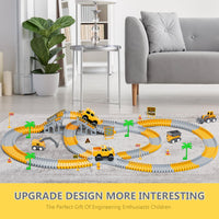 Thumbnail for Kids Toys 253 PCS Construction Race Tracks Toy for 3 4 5 6 7 8 Year Old Boys Girls, 5 PCS Construction Truck Car and Flexible Track Play Set Create A Engineering Road Games Toddler Toys Birthday Gifts