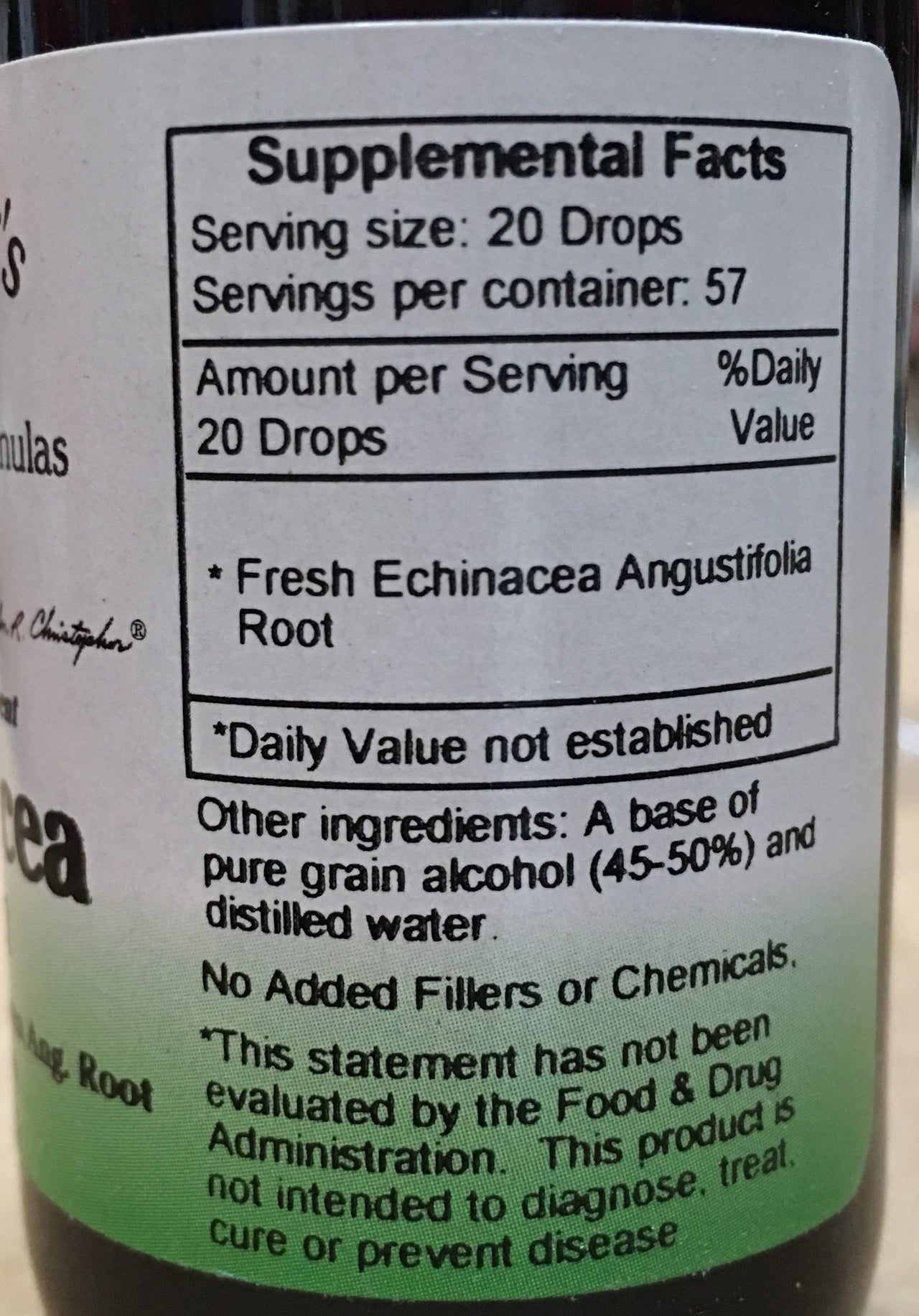 Dr. Christopher's Echinacea Angustifolia Root Alcohol Extract 2 oz
