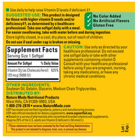 Thumbnail for Nature Made Vitamin D3 5000 IU (125 mcg) Softgels, Extra Strength Vitamin D Supplement for Bone and Immune Health Support, 180 Count, 180 Day Supply