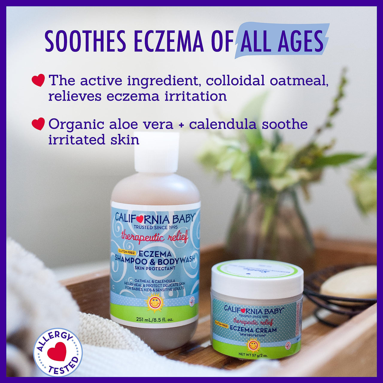 California Baby Eczema Cream | Steroid-Free Eczema Treatment | Colloidal Oatmeal + Aloe Vera | Soothing Eczema Lotion For Kids + Adults | 57 g / 2 oz.
