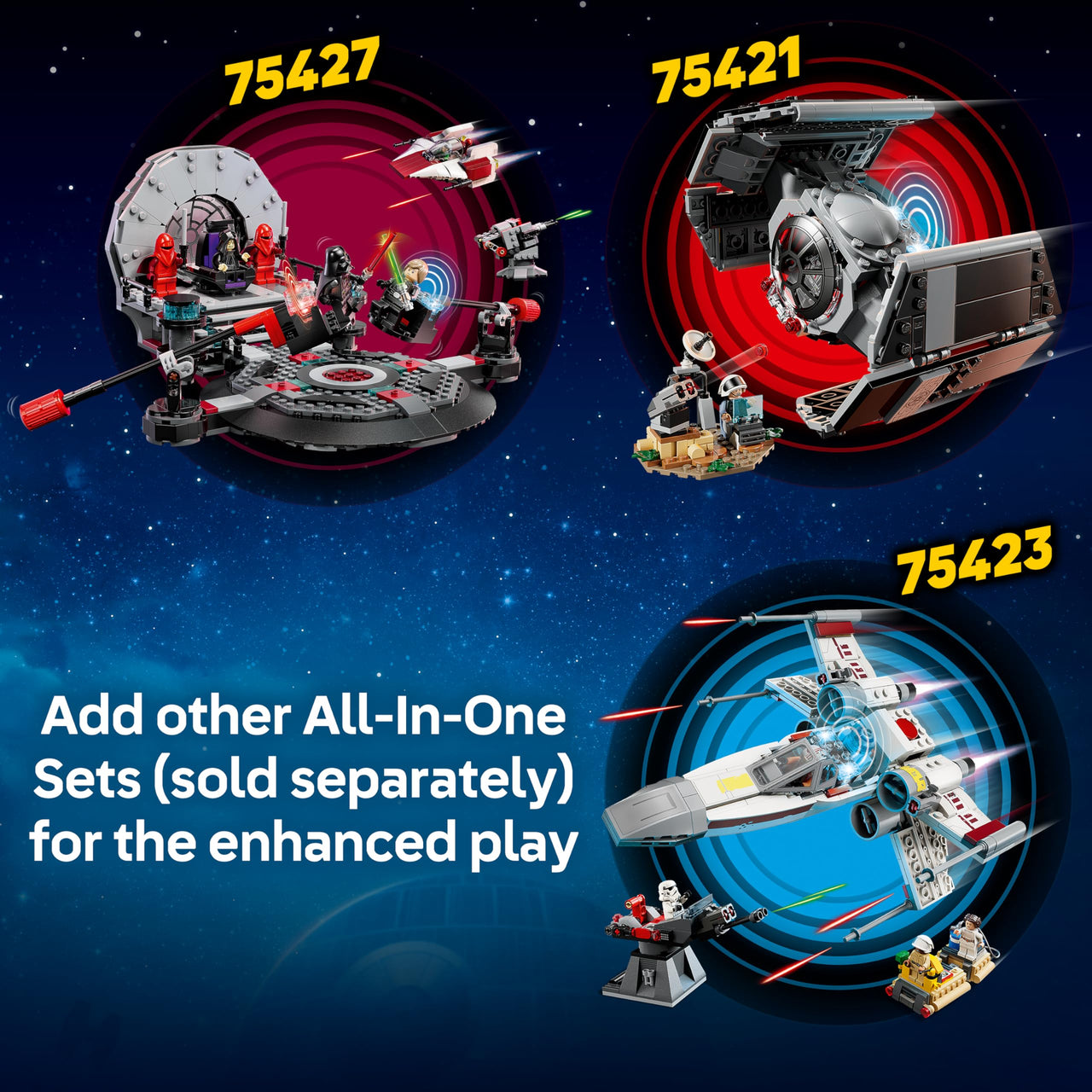 LEGO Star Wars SMART Play: Throne Room Duel & A-Wing Interactive Building Toy - All-in-One Set - Reacts to How You Move and Play with a SMART Brick - Gift for Boys, Girls and Kids Ages 9+ - 75427