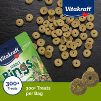 Thumbnail for Vitakraft Nibble Rings Small Animal Treat, 10.6 oz Healthy Crunchy Snack for Rabbits, Guinea Pigs, Hamsters & Other Small Pets, Wholesome Wheat & Alfalfa, Added Vitamins & No Artificial Flavors