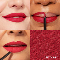 Thumbnail for LAURA GELLER NEW YORK Modern Classic Duo - Lipstick + Lip Liner - Ultra-Rich Color - Luxurious and Lightweight - Cream Finish (01 Red Radiance Lipstick + Ritzy Red Lip Liner)