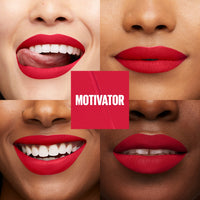 Thumbnail for Maybelline Super Stay Matte Ink Liquid Lip Color, Moodmakers Lipstick Collection, Long Lasting, Transfer Proof Lip Makeup, Motivator, Red, 1 Count