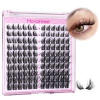 Thumbnail for Natural Lash Clusters Spiky Eyelash Extensions Wispy Individual Lashes Manga Eyelash Individuals 120 Pcs CC-Curly Cluster Eyelash Extensions 10-16MM Mixed DIY Lash Extensions by Mavphnee
