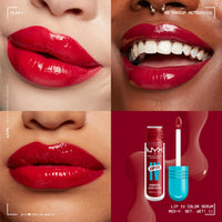 Thumbnail for NYX PROFESSIONAL MAKEUP Lip IV Hydrating Glossy Lip Stain with 12HR Hydration - Red-y Set Wet (Red)