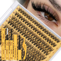 Thumbnail for QUEWEL Lash Clusters Kit, 320 Pcs 30D+40D Lash Cluster Eyelash Extensions 9-16mm Lash Clusters Wispy Kit with Eyelash Clusters Bond and Seal Glue Remover Tweezers (30D+40D Kit)