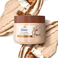 Thumbnail for Dove Brown Sugar and Coconut Butter Body Scrub Exfoliates and Deeply Nourishes for Smooth, Radiant Skin 15 oz
