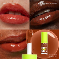 Thumbnail for NYX PROFESSIONAL MAKEUP Fat Oil Lip Drip, Moisturizing Lip Oil Gloss, Vegan Tinted Formula, Up to 12 HR Hydration - Scrollin' (Deep Caramel)
