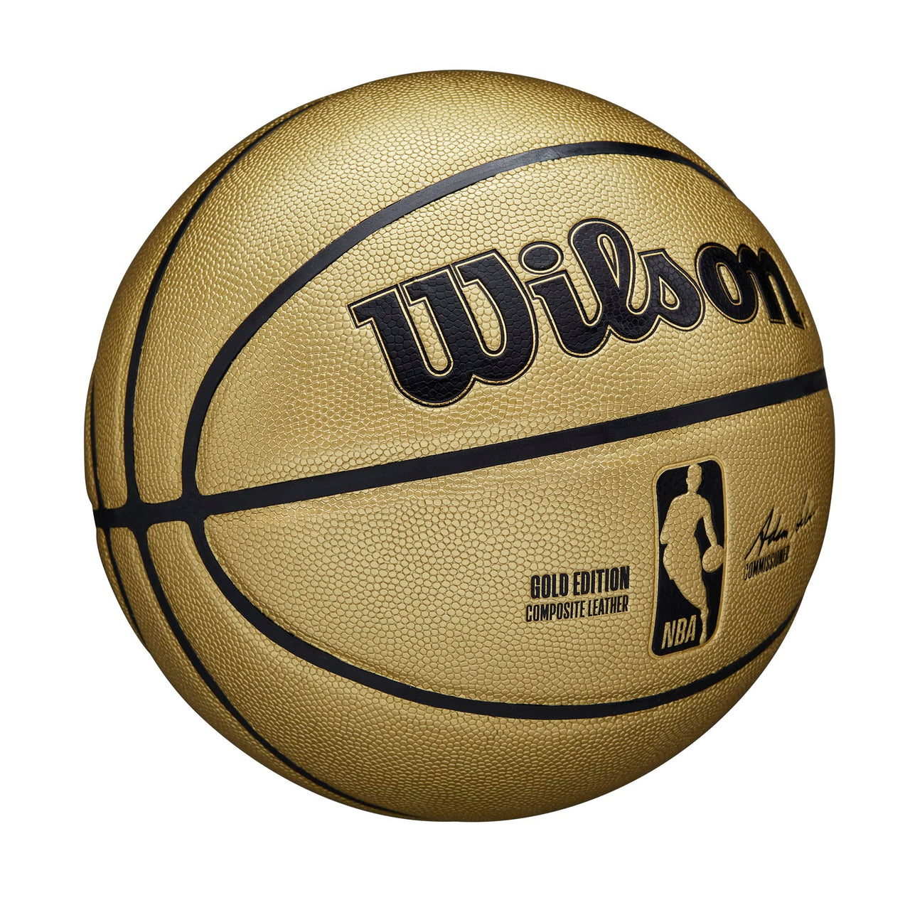 WILSON NBA Gold Edition Basketball - Gold/Black, Size 7-29.5"