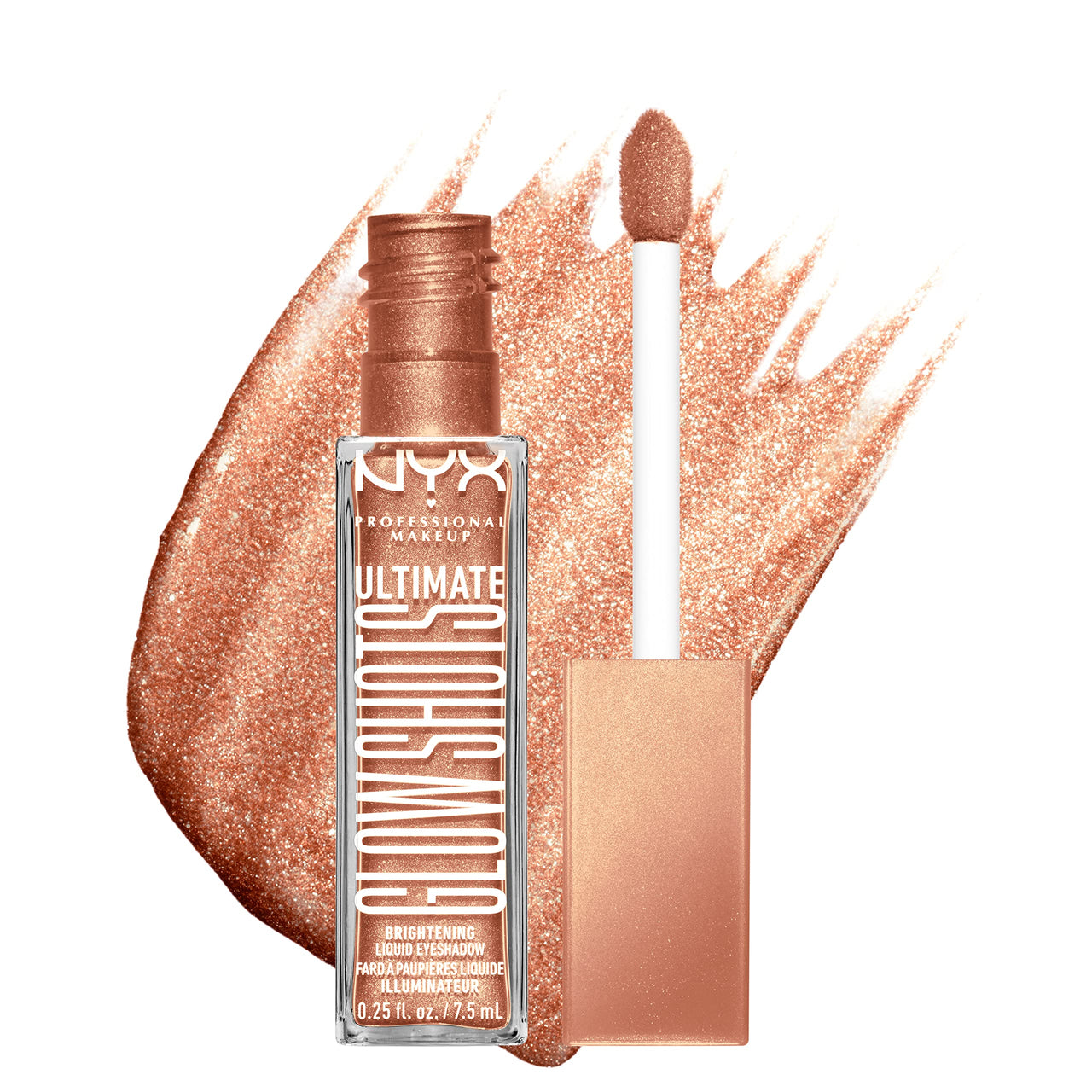 NYX PROFESSIONAL MAKEUP Ultimate Glow Shots, Liquid Eyeshadow, Long-Lasting Shimmer Eye Shadow with Vitamin C - Twisted Tangerine