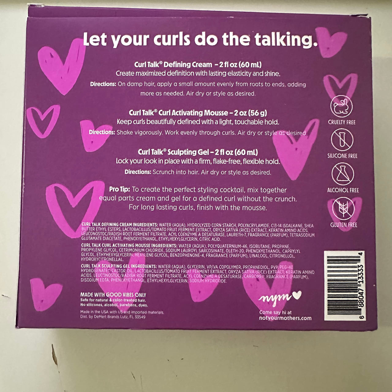 Not Your Mother's Not Your Mothers Curl Talk To Go Mini Styling SET. Defining Cream And Curl Activating Mousse.