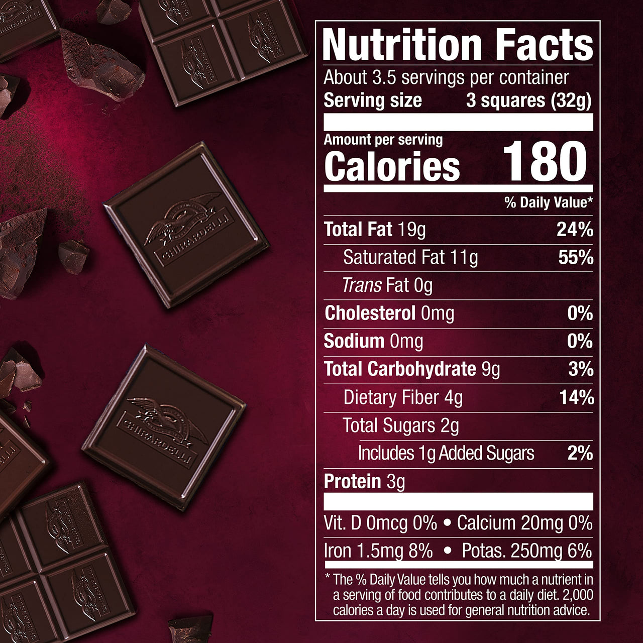 GHIRARDELLI Intense Dark Chocolate Squares, 92% Cacao, 4.1 Oz Bag (Pack of 6)