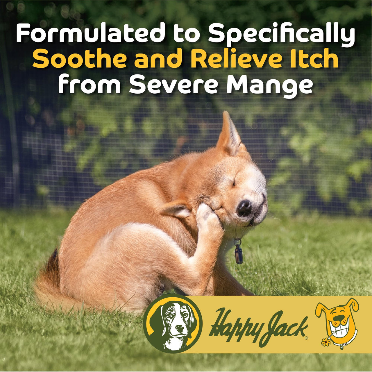Happy Jack Sardex Mange Treatment for Dogs – Odorless & Stainless Itch Relief for Skin Irritations Including Severe Mange, Hot Spots, Fungi, Allergies, Eczema (9.5 oz)