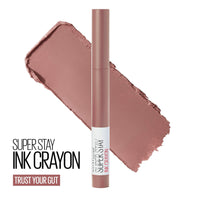 Thumbnail for Maybelline Super Stay Ink Crayon Lipstick Makeup, Precision Tip Matte Lip Crayon with Built-in Sharpener, Longwear Up To 8Hrs, Trust Your Gut, Mauve Nude Pink, 1 Count