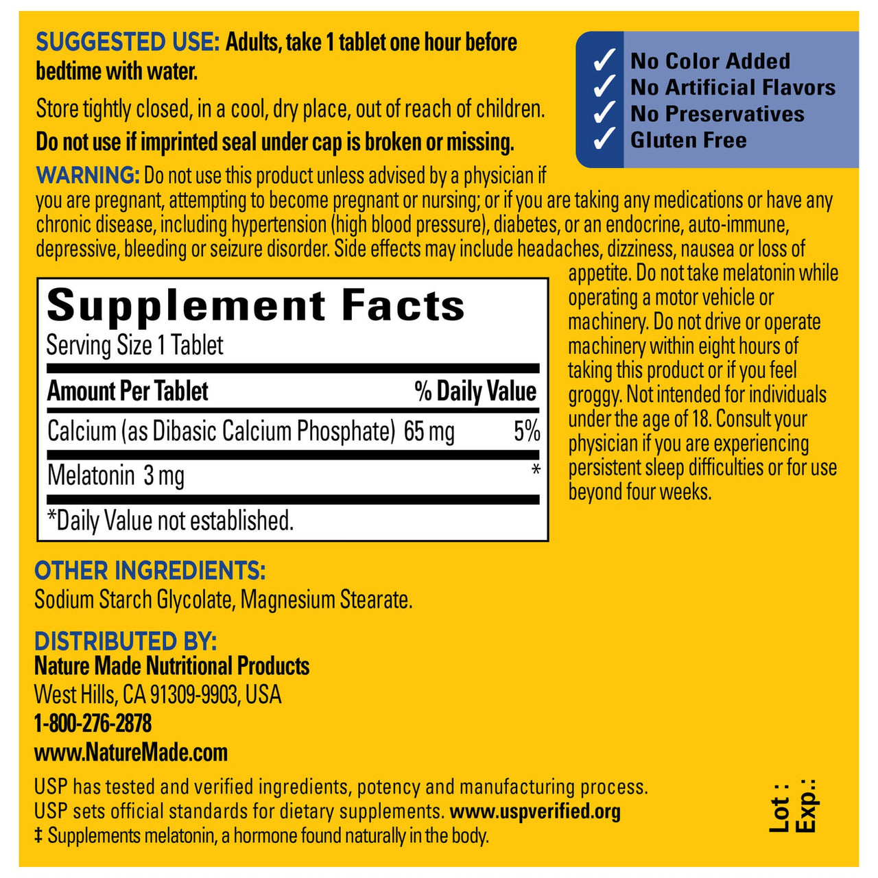 Melatonin 3mg Tablets, 240 Count for Supporting Restful Sleep