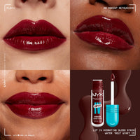 Thumbnail for NYX PROFESSIONAL MAKEUP Lip IV Hydrating Glossy Lip Stain with 12HR Hydration - Water Bout Wine (Red)