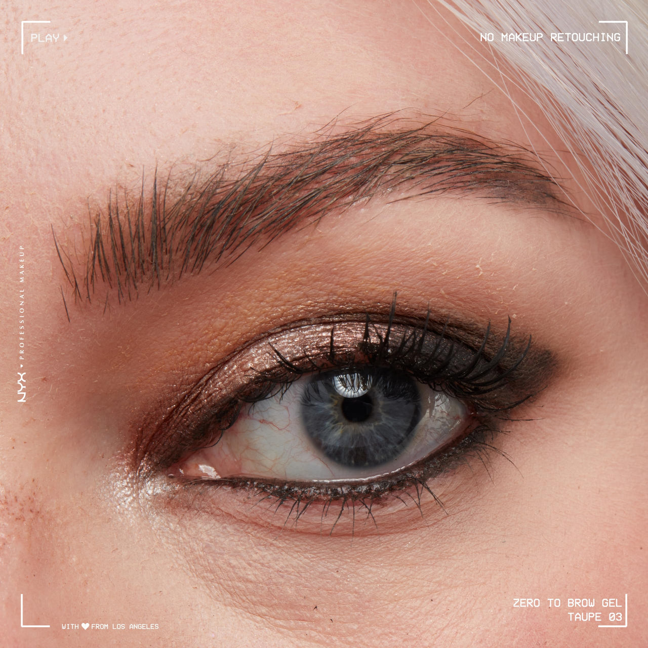 NYX PROFESSIONAL MAKEUP Zero to Brow, Longwear Eyebrow Gel, Taupe