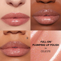 Thumbnail for Buxom Full-On Plumping Lip Polish, Tinted Lip Plumper Gloss with Peptides & Vitamin E, High-Shine Lip Gloss that Nourishes, Vegan, AK Celeste (Peachy Beige Sparkle)
