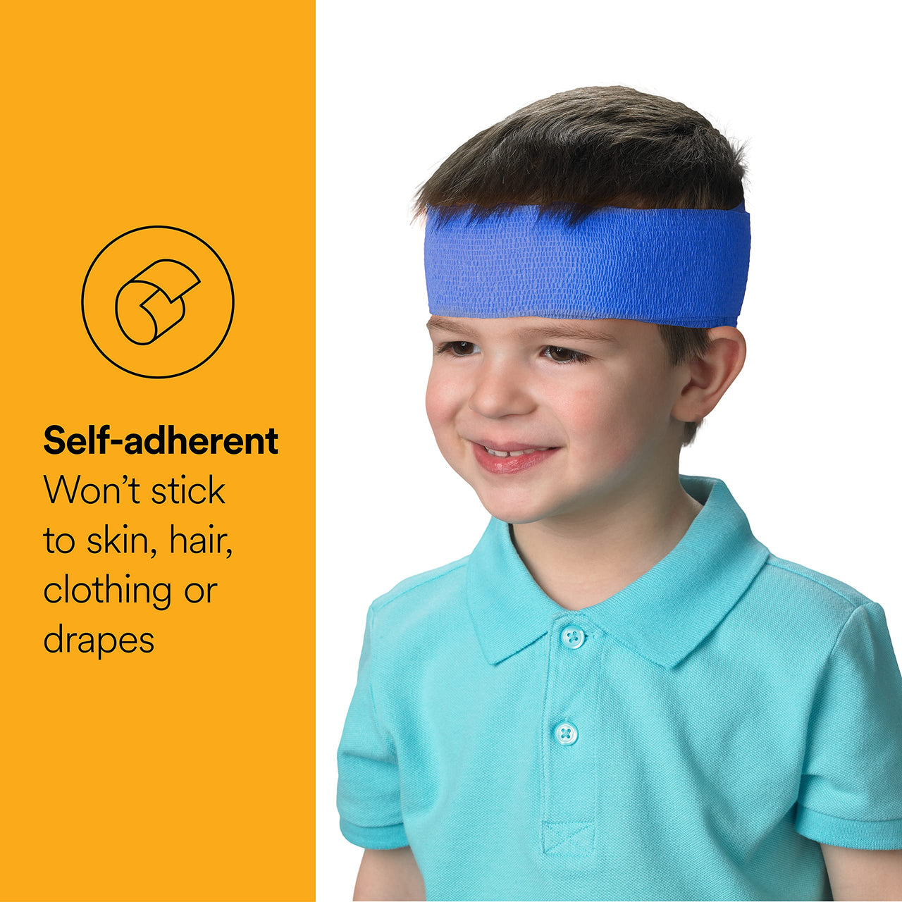 Coban 3M Medical Coban Self-Adherent Wrap 1584B, Blue, 4 Inch x 5 Yards, 18 Bags/Case