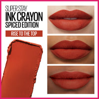 Thumbnail for Maybelline Super Stay Ink Crayon Lipstick Makeup, Precision Tip Matte Lip Crayon with Built-in Sharpener, Longwear Up To 8Hrs, Rise To The Top, Burnt Sienna, 1 Count