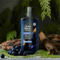 Thumbnail for DOVE MEN + CARE Blackcurrant + Cedarwood Plant-Based Moisturizing Body Wash for Men, 26oz