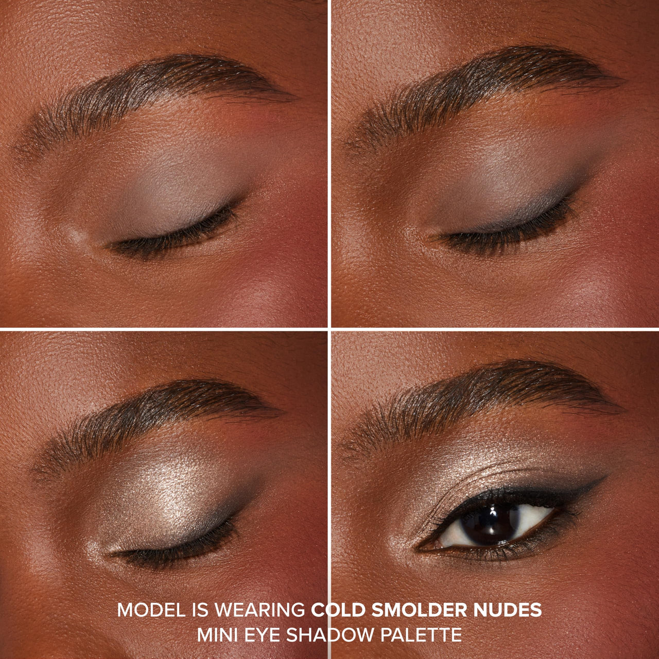 Too Faced Born This Way Natural Nudes Mini Eye Shadow Palette Makeup | Creamy, High Pigment Matte + Shimmer Shades, 0.2 Ounce, Cold Smolder Nudes