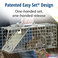 Thumbnail for Havahart Easy-Set Catch and Release Small 1-Door Humane Live Animal Trap for Squirrels, Rabbits, Skunks, and Other Small Animals - 1083
