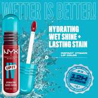 Thumbnail for NYX PROFESSIONAL MAKEUP Lip IV Hydrating Glossy Lip Stain with 12HR Hydration - Berry Thirsty (Red)