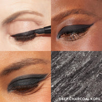 Thumbnail for LAURA GELLER NEW YORK Kajal Longwear Kohl Eyeliner Pencil - Deep Charcoal Kohl - Caffeine and Vitamin E - Smooth & Blendable Liner - Built-In Sharpener
